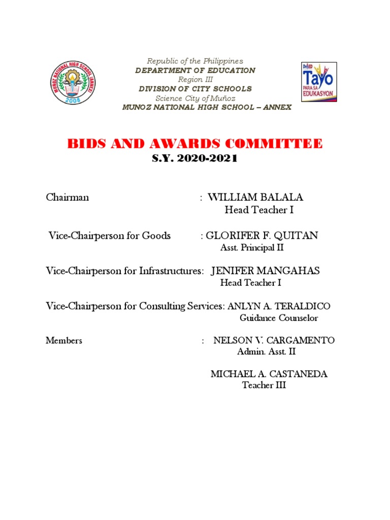 Bids and Awards Committee PDF