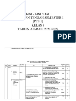 KISI-KISI SOAL PTS 1 KELAS 3 TAHUN 2022-2023
