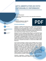 Carta Abierta Por Un Voto Responsable e Informado Ultima Versión DGGG 5°c