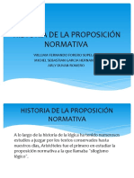 Historia de La Proposición Normativa