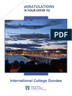 Congratulations on Your Offer to International College Dundee
