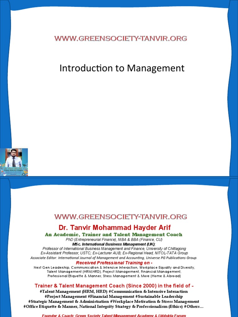 Introduction To Management | PDF