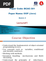 BCAC-301 - Lecture 1