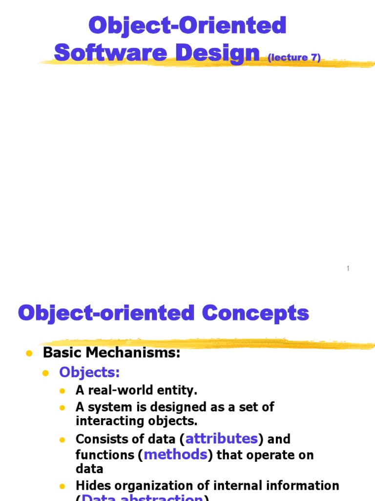 Object Oriented Design and UML Diagrams | PDF | Inheritance (Object ...