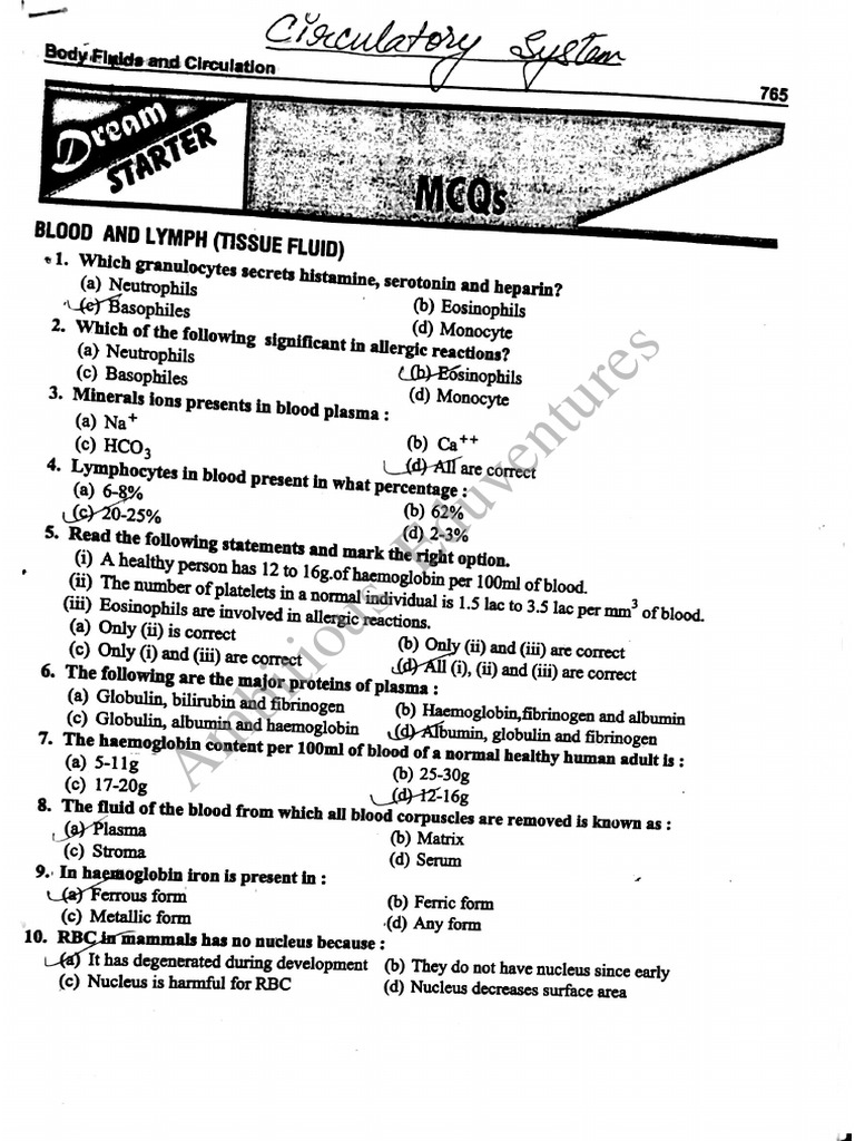 Kvpy Bio Practice Papers 4 PDF