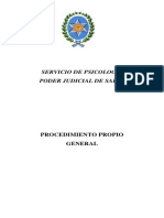 Procedimiento Propio General - Servicio de Psicología - Versio Auditoria Iram