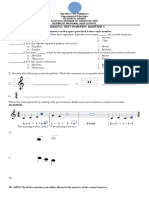 Diagnostic Test in Mapeh