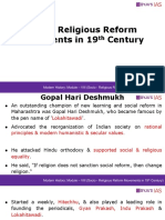 Socio-Religious Reform Movements in 19 Century
