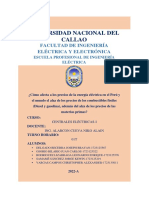 Universidad Nacional Del Callao: Facultad de Ingeniería Eléctrica Y Electrónica