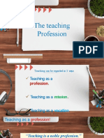 Teaching As A Profession
