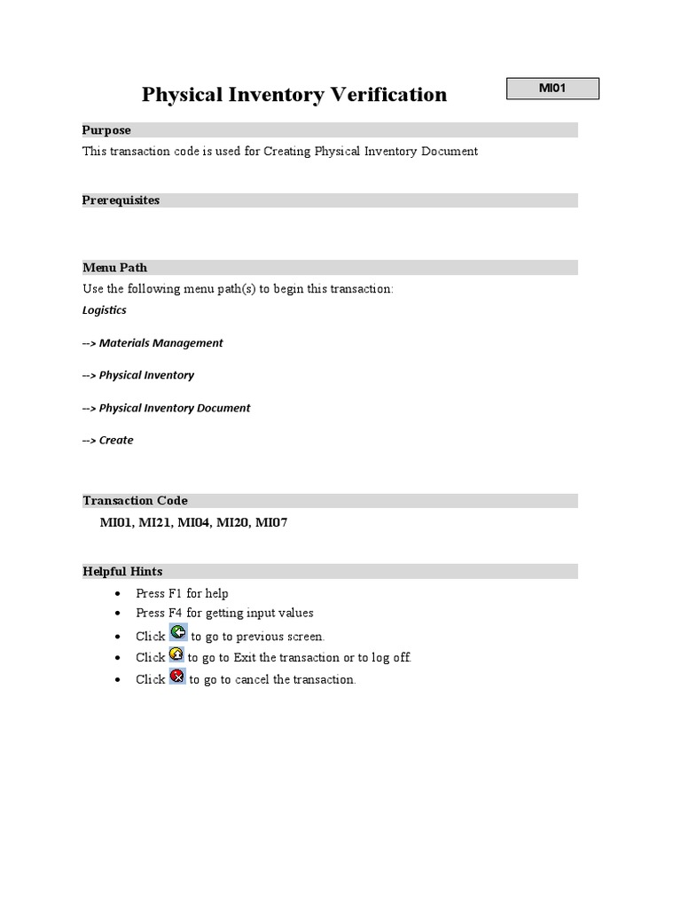 Physical Inventory | PDF