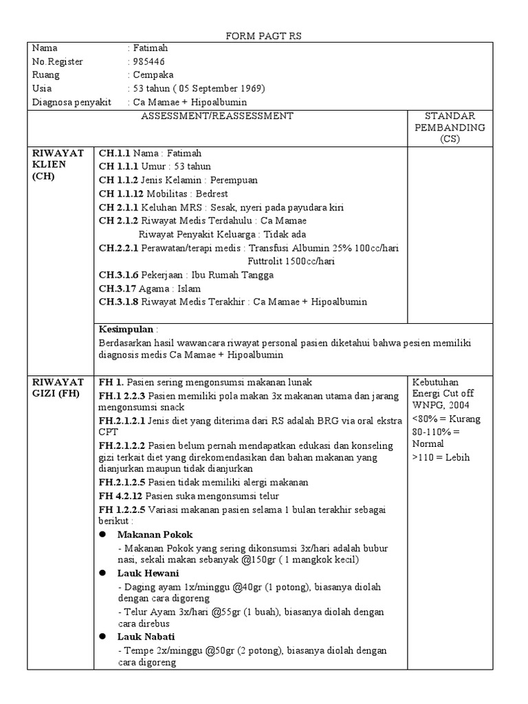 FORM PAGT RS Revisi | PDF