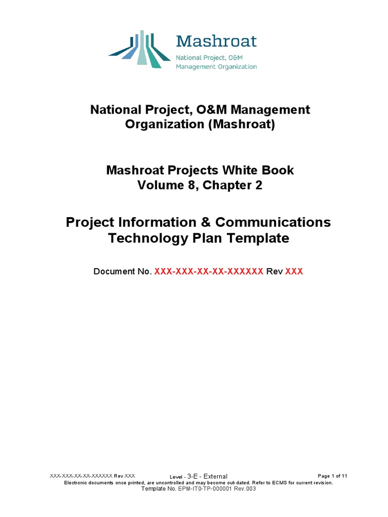 Project ICT Plan Template Guide | PDF | Information Security | Security