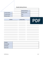 PMF-014-COM-022_02 Weekly Meeting Minutes