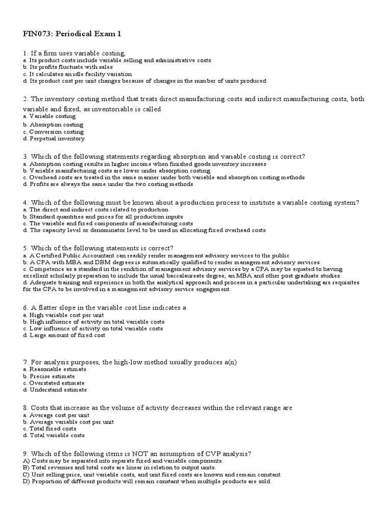 Fin073 - P1 | PDF