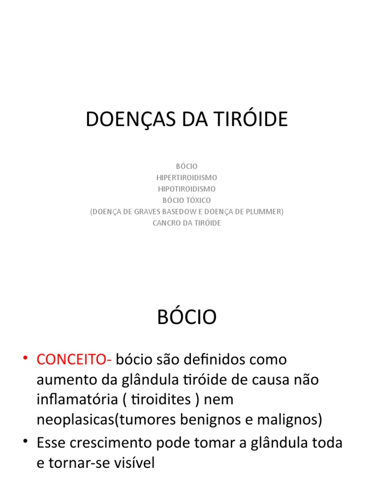 Doencas Da Tiroide PDF Hipertireoidismo Tireoide