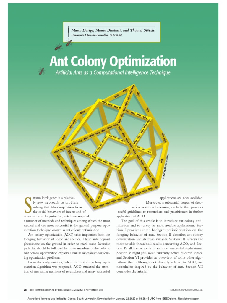 Ant Colony Optimization | PDF | Metaheuristic | Mathematical Optimization