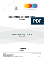 MYP Reporting Cycle A