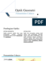 Optik Geometri Pemantulan Cahaya