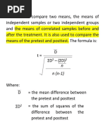 T Test Pretest and Posttest