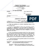 Sample of Judicial Affidavit of A Private Complainant