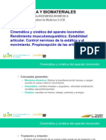 (3) Cinemática y cinética del aparato locomotor. Rendimiento musculoesquelético. Estabilidad articular. Control nervioso de la estática y el movimiento. Propiocepción de las articulaciones