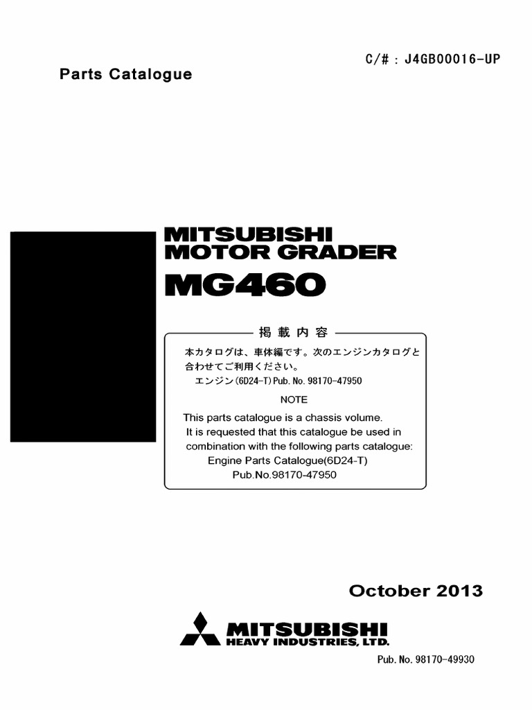MG460 Parts Book | PDF
