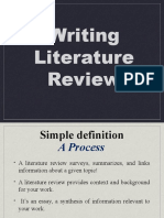 Academic Writing - The Lit Review (Autosaved)