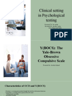 Clinical setting in Psychological testing