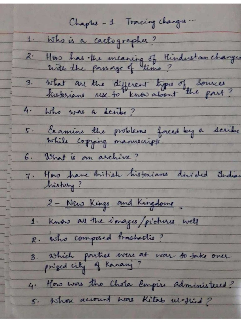 History Extra Questions For Revision PDF