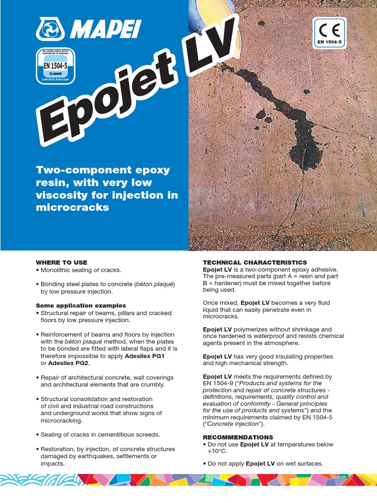bahan mapei Epojet LV | PDF | Concrete | Strength Of Materials