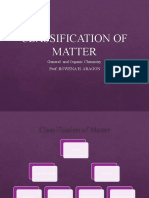 Classifications of Matter