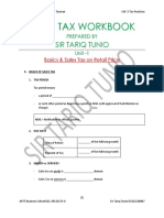 SALES TAX WORKBOOK - Prepared by - Sir Tariq Tunio