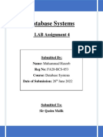 FA20-BCS-053, Lab Assignment-4, DB