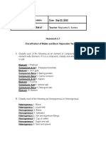 Classification of Matter and Basic Separation Technique