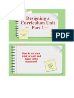 Designing Curriculum Part 1