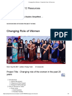 Changing Role of Women - Pratap Naik Class 12 Resources