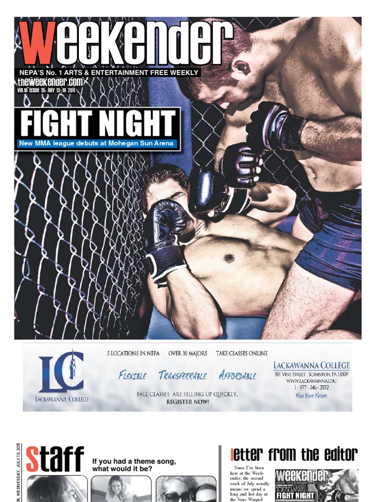 The Weekender 07-13-2011, PDF, Mixed Martial Arts