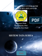 Media Pembelajaran Interaktif Tentang Tata Surya Kelas 6