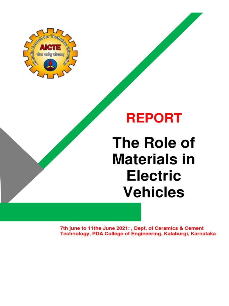 ATAL FDP On The Role of Materials in Electric Vehicles Workshop ...