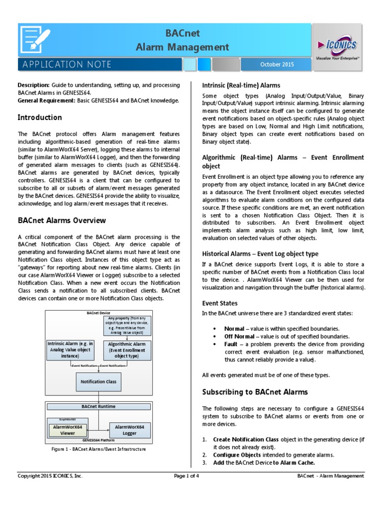 BACnet - Alarm Management | PDF | Object (Computer Science) | Sensor