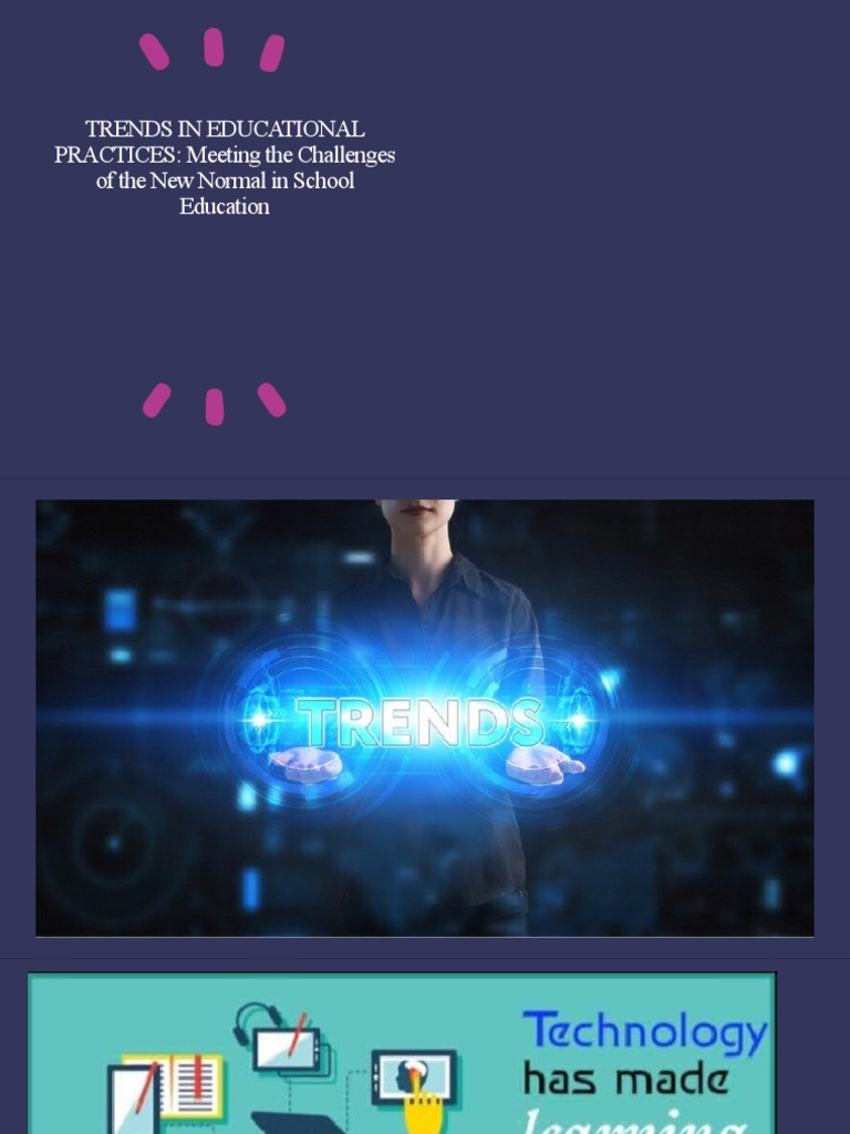 Trends in Educational Practices PDF Learning Teachers