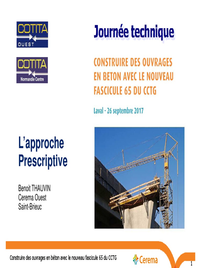Approche prescriptive en béton CCTG 65 | PDF | Béton | Matériaux
