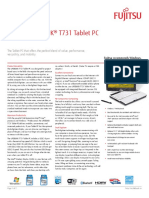 Fujitsu LIFEBOOK® T731 Tablet PC: Datasheet