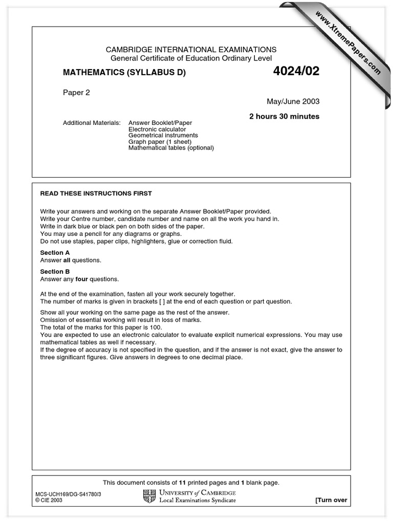 O Level P2 JUNE | PDF