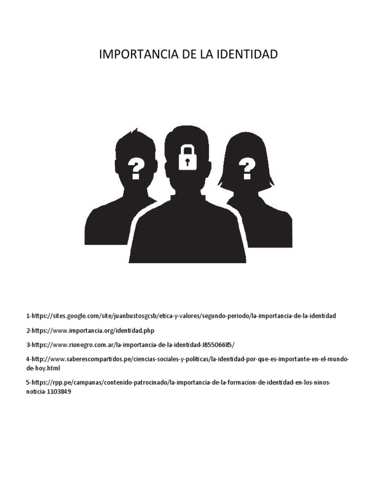 Importancia de La Identidad | PDF