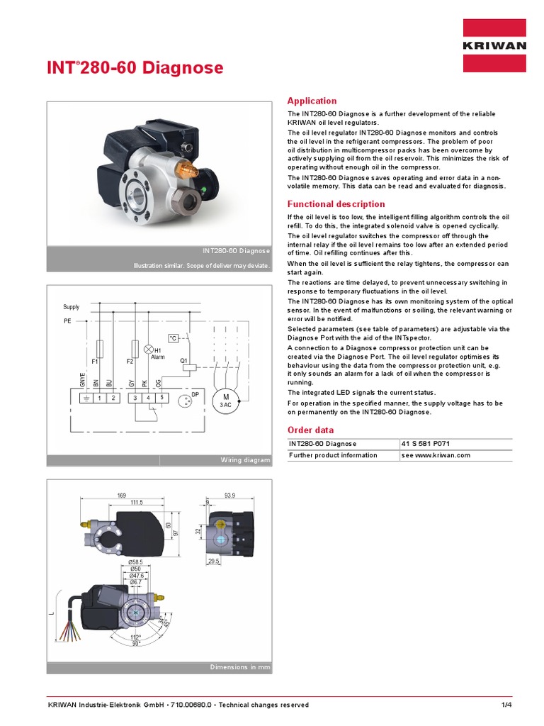 Kriwan INT28060 Diagnose PDF Alternating Current Screw