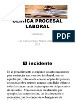 CLINICA PROCESAL LABORAL Incidente