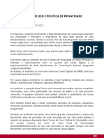 Termos de Uso e Politica de Privacidade 05 2022