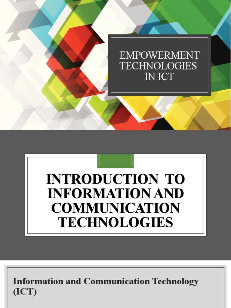 Lesson 1 Introduction of Ict PDF &  World Wide 